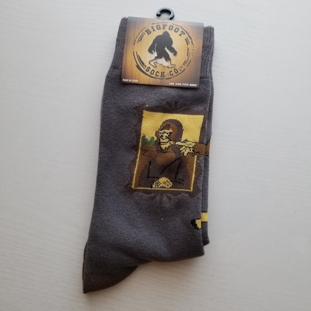 Bigfoot as Mona Lisa Socks